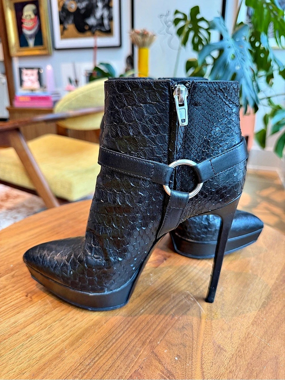 Saint Laurent Python Booties / EU 39